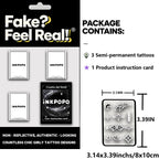 INKPOPO Semi Permanent Finger Temporary Tattoos for Women - 3 Sheets Style 131 Body Art - Damaged Box