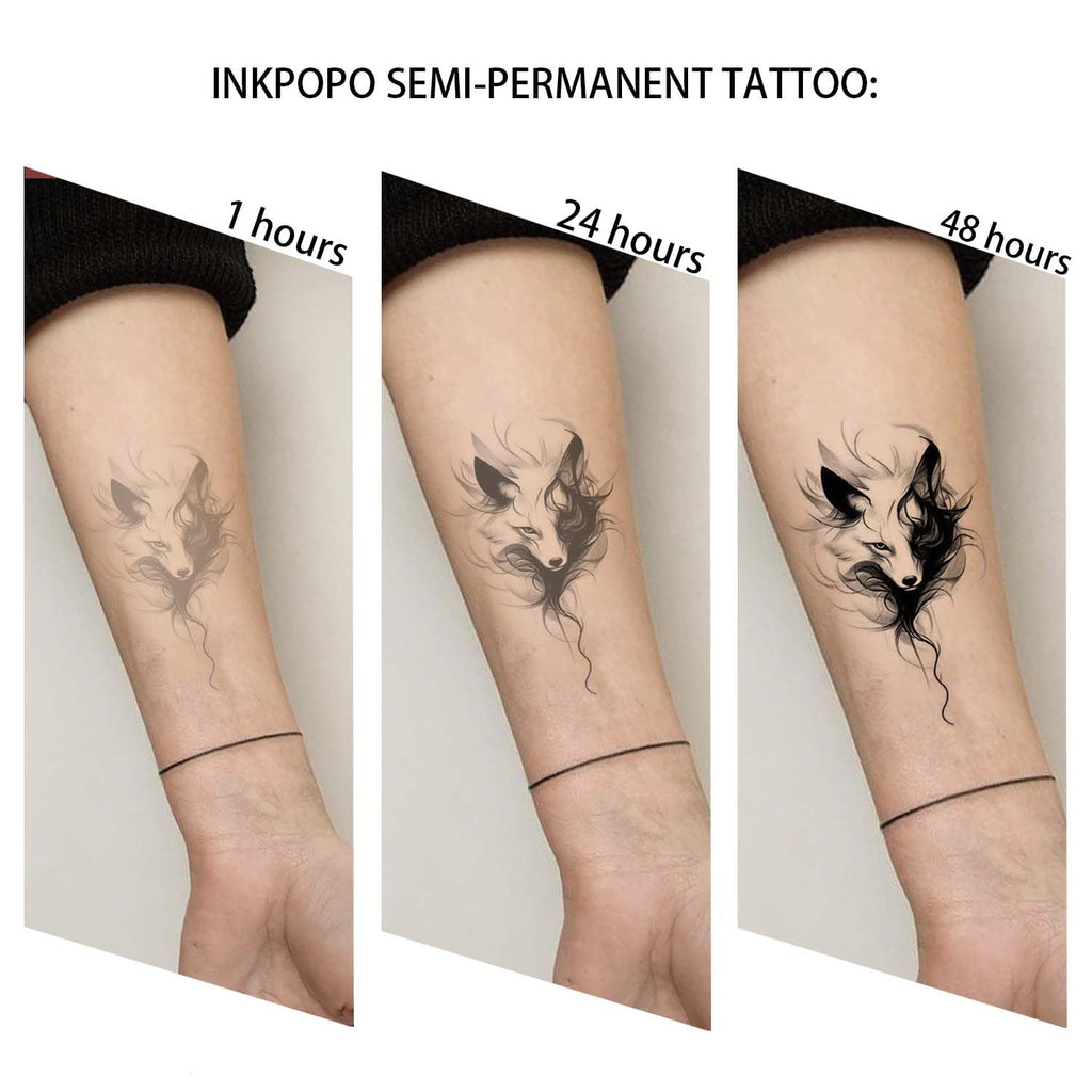 INKPOPO Semi Permanent Finger Temporary Tattoos for Women - 3 Sheets Style 131 Body Art - Damaged Box
