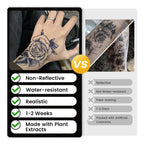 INKPOPO Semi Permanent Finger Temporary Tattoos for Women - 3 Sheets Style 131 Body Art - Damaged Box