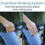 Vive Mobility All Terrain Knee Scooter - Orthopedic Knee Walker for Broken Leg Foot Ankle Injuries - Kneeling Quad Roller Cart - Damaged Box