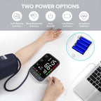 WAJ Blood Pressure Monitor Home BP Machine - 6.4" LED Display, 22-42cm Cuff, 2x120 Memory, Heart Rate & Hypertension Indicator - White - New