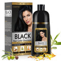 Black Hair Dye Shampoo 3-in-1 Permanent Hair Colour for Men & Women 400ml - Herbal Grey Hair Coverage - New - BBE 04/2029