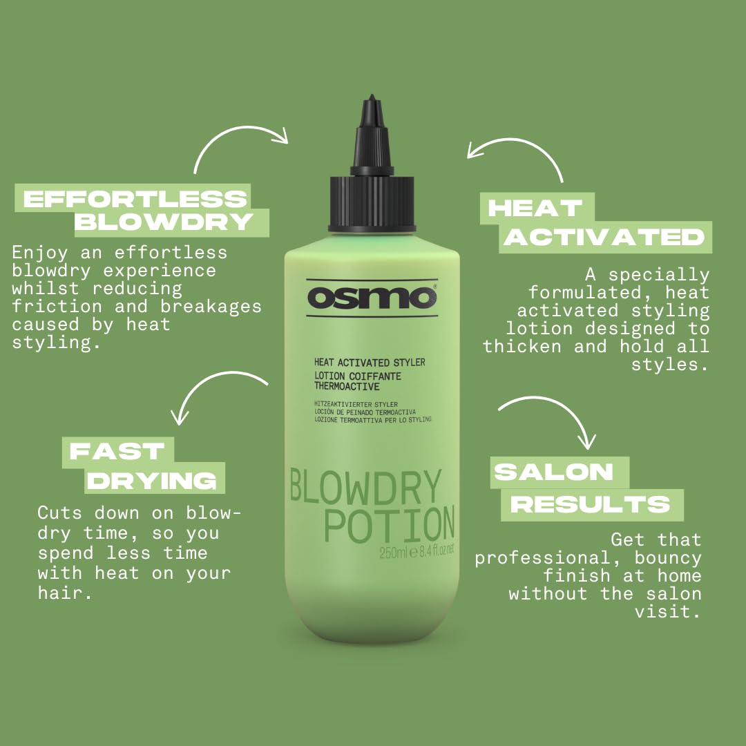 Osmo Blowdry Potion Hair Styling Lotion 250ml - Blow Dry Styler - Damaged Box