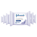 Johnson's Make-Up Be Gone Pampering Facial Cleansing Wipes - Relaxing Moonflower Aroma, Alcohol Free - Pack of 6 - New - BBE 11/2028