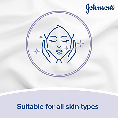 Johnson's Make-Up Be Gone Pampering Facial Cleansing Wipes - Relaxing Moonflower Aroma, Alcohol Free - Pack of 6 - New - BBE 11/2028