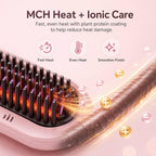 Cordless Hair Straightener Brush - Rechargeable Heated Straightening Comb - Portable Hair Styler for Travel - Damaged Box
