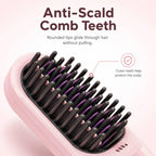 Cordless Hair Straightener Brush - Rechargeable Heated Straightening Comb - Portable Hair Styler for Travel - Damaged Box
