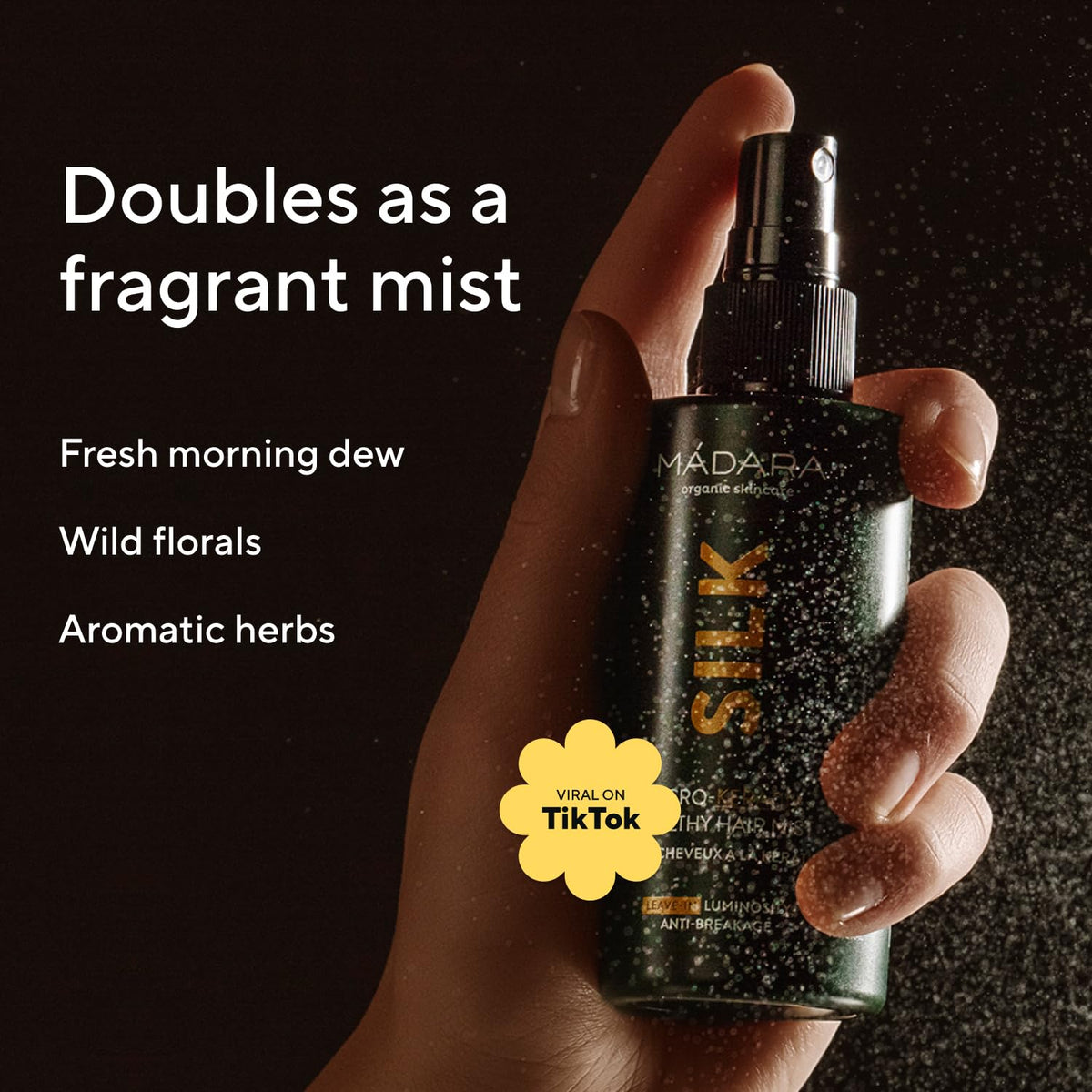 MÁDARA SILK Micro-Keratin Hair Mist 90ml - Detangling Spray Hair Care - Damaged Box
