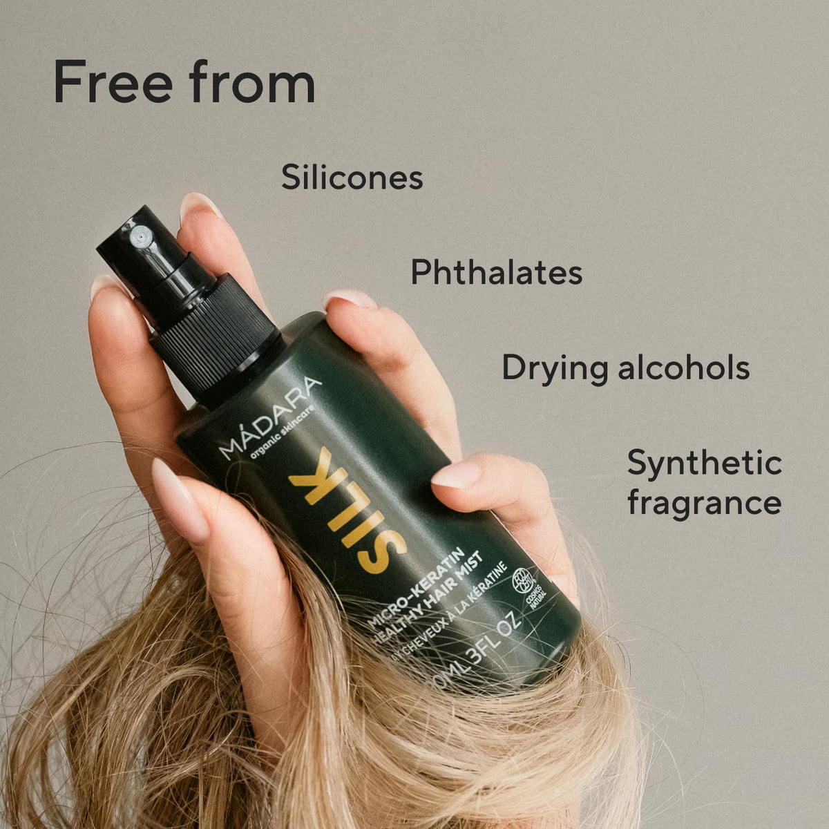 MÁDARA SILK Micro-Keratin Hair Mist 90ml - Detangling Spray Hair Care - Damaged Box