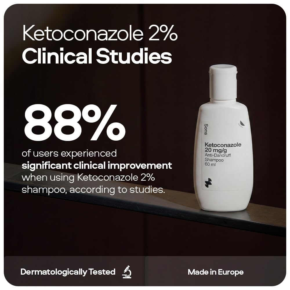 Sons Ketoconazole 2% Anti-Dandruff Shampoo - Medicated Scalp Treatment - 2 Pack - Damaged Box