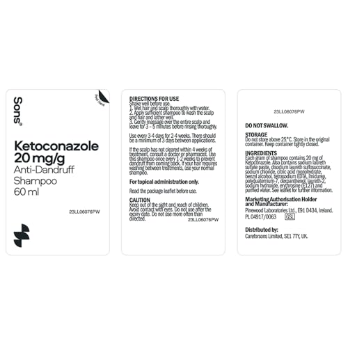 Sons Ketoconazole 2% Anti-Dandruff Shampoo - Medicated Scalp Treatment - 2 Pack - Damaged Box