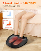 Comfier Shiatsu Foot Massager Machine with Heat - Kneading, Rolling and Compression for Plantar Fasciitis - Like New