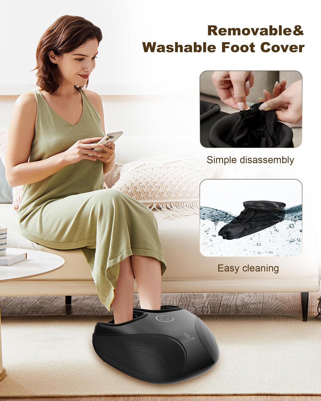 Comfier Shiatsu Foot Massager Machine with Heat - Kneading, Rolling and Compression for Plantar Fasciitis - Like New