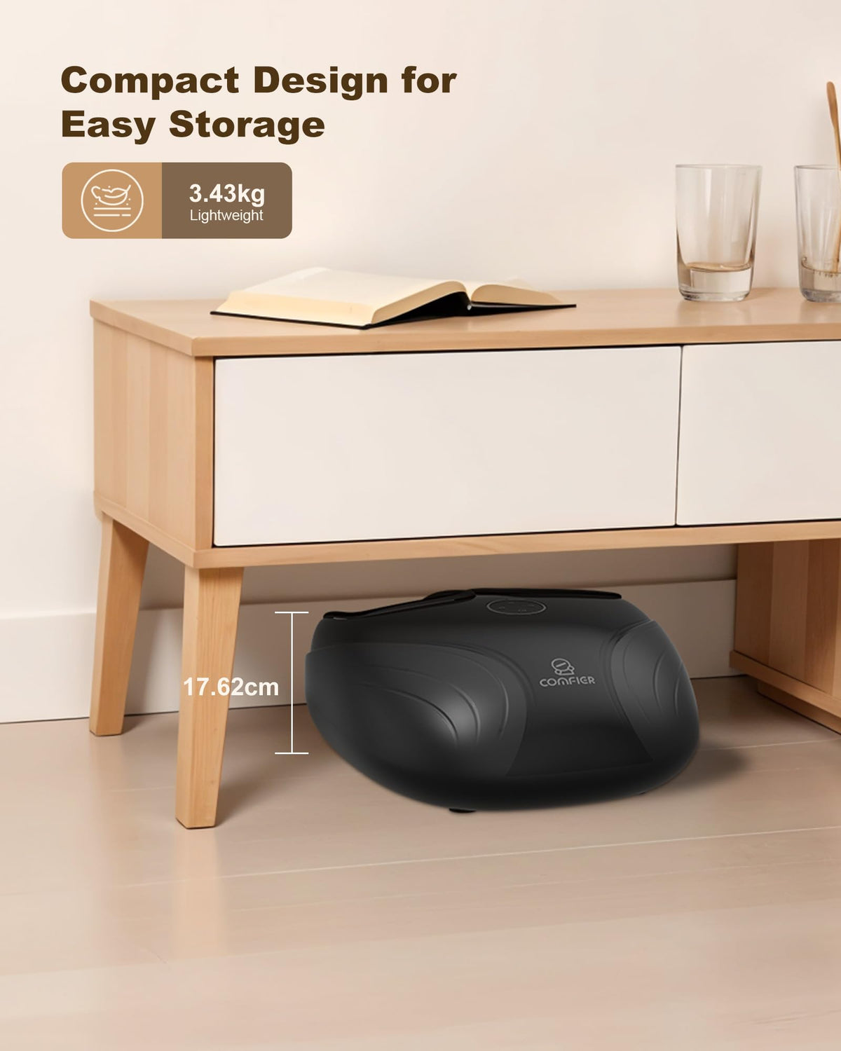 Comfier Shiatsu Foot Massager Machine with Heat - Kneading, Rolling and Compression for Plantar Fasciitis - Like New