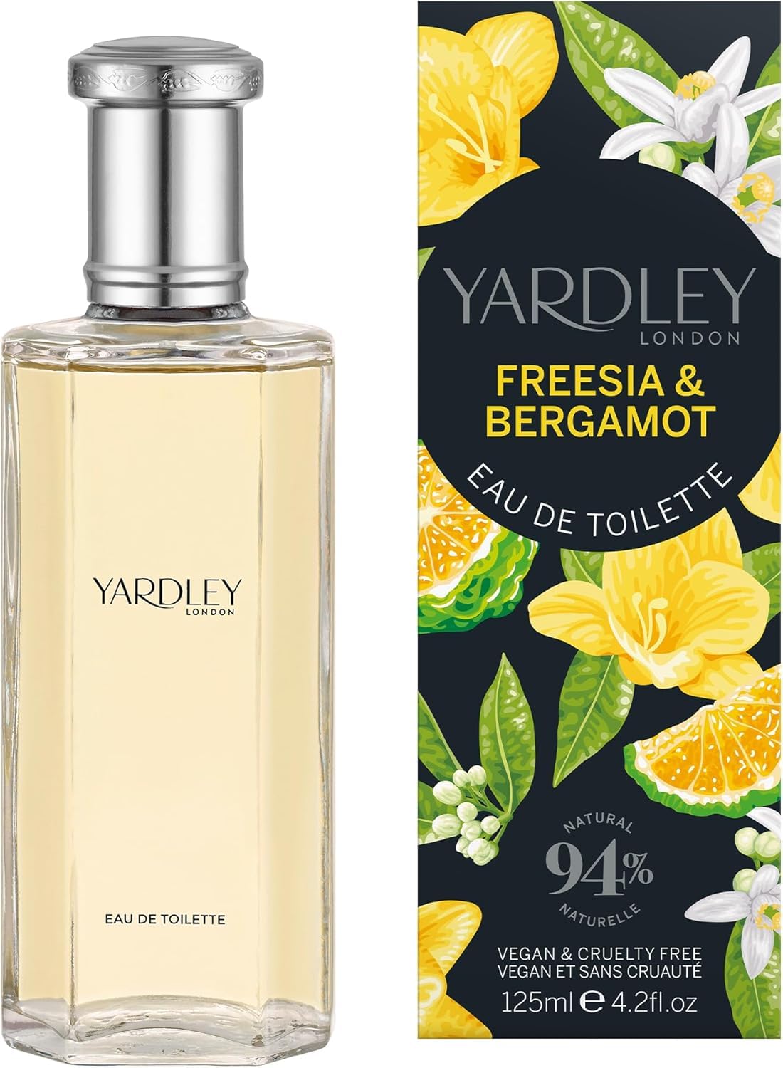 Yardley London Freesia and Bergamot Eau de Toilette 125ml - EDT Fragrance Perfume Spray - Damaged Box