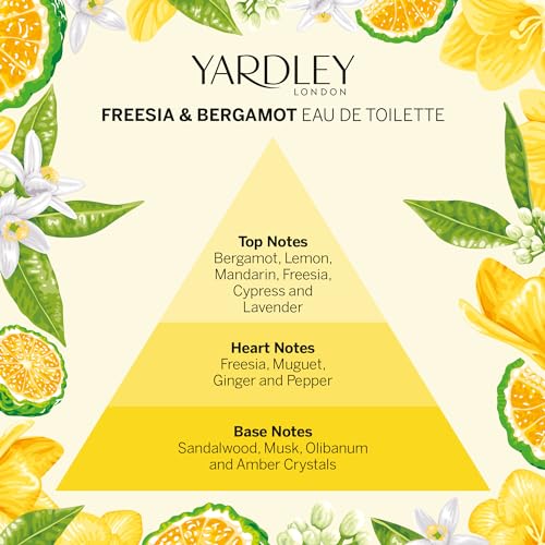 Yardley London Freesia and Bergamot Eau de Toilette 125ml - EDT Fragrance Perfume Spray - Damaged Box