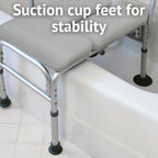 Homecraft Padded Bath Transfer Bench - Bath Chair Bathroom Mobility Aid with Suction Cup Feet - Like New