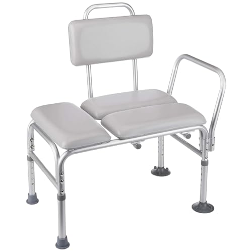 Homecraft Padded Bath Transfer Bench - Bath Chair Bathroom Mobility Aid with Suction Cup Feet - Like New