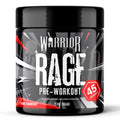 Warrior Rage Pre-Workout Powder 392g - Savage Strawberry - High Strength Energy Supplement - New - BBE 06/2029