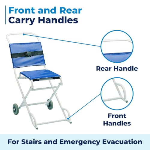 Days Folding Ambulance Chair - Evacuation Stair Chair for Person Transfer, Disabled and Elderly Mobility Aid - Like New