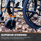 MobiQuip All Terrain Self-Propelled Wheelchair - Lightweight 12.5kg, 18 Inch Seat - Black - Damaged Box