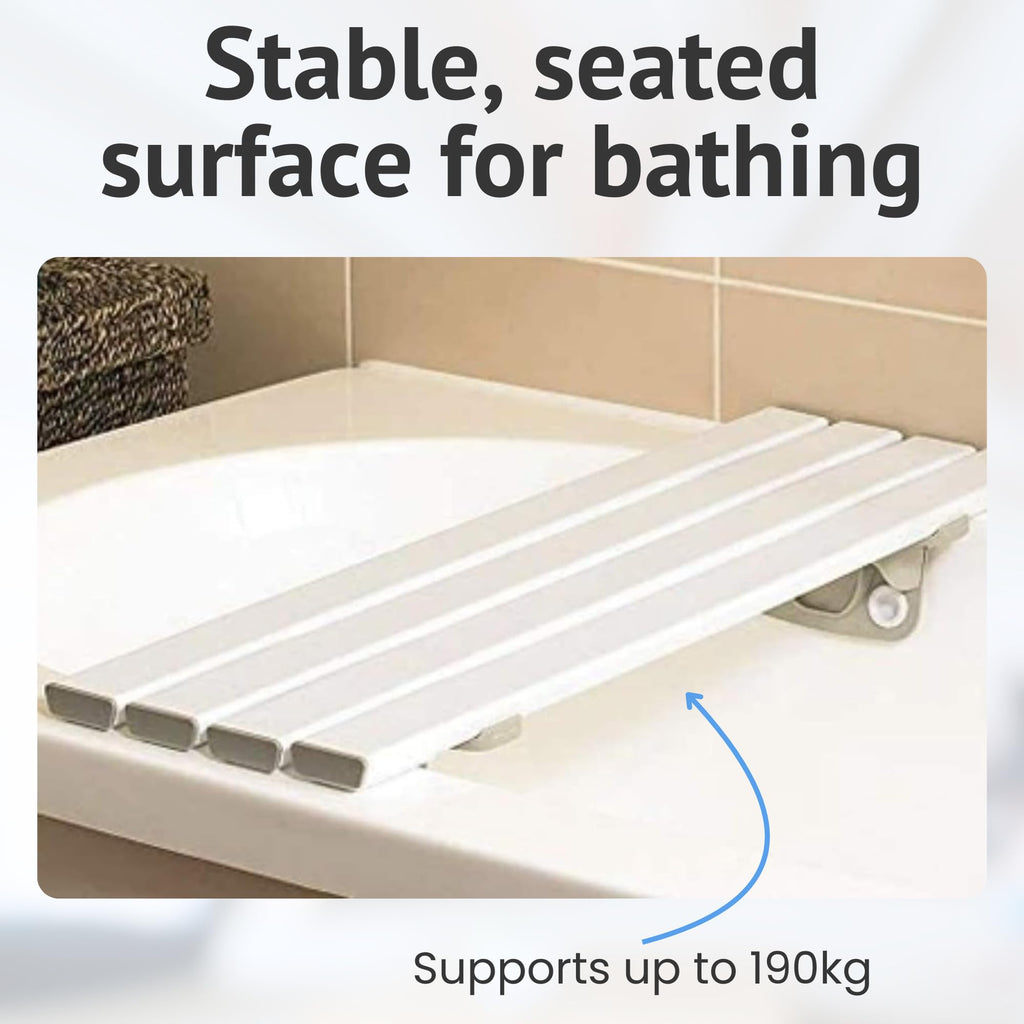 Homecraft Savanah Slatted Bath Board Seat Mobility Disability Aid - 660 x 232mm - White - Damaged Box
