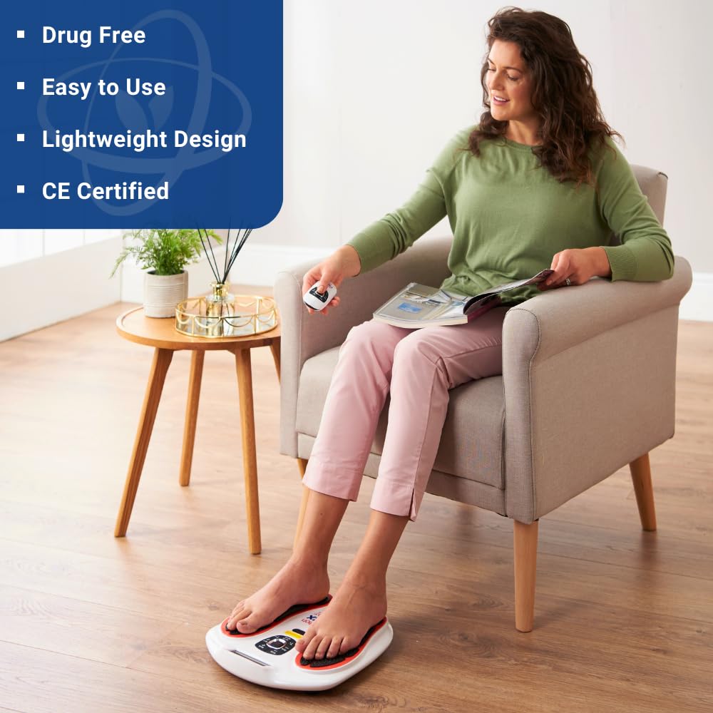 Circulation Reviver EMS Foot Massager - Blood Circulation Booster for Feet and Legs with TENS Pads and Remote - Very Good