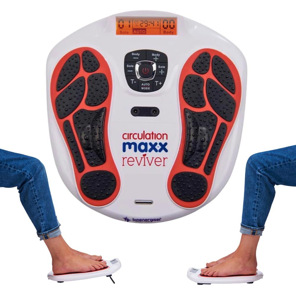 Circulation Reviver EMS Foot Massager - Blood Circulation Booster for Feet and Legs with TENS Pads and Remote - Very Good