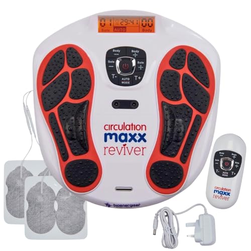 Circulation Reviver EMS Foot Massager - Blood Circulation Booster for Feet and Legs with TENS Pads and Remote - Very Good