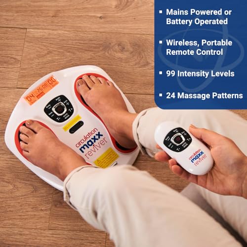 Circulation Reviver EMS Foot Massager - Blood Circulation Booster for Feet and Legs with TENS Pads and Remote - Very Good