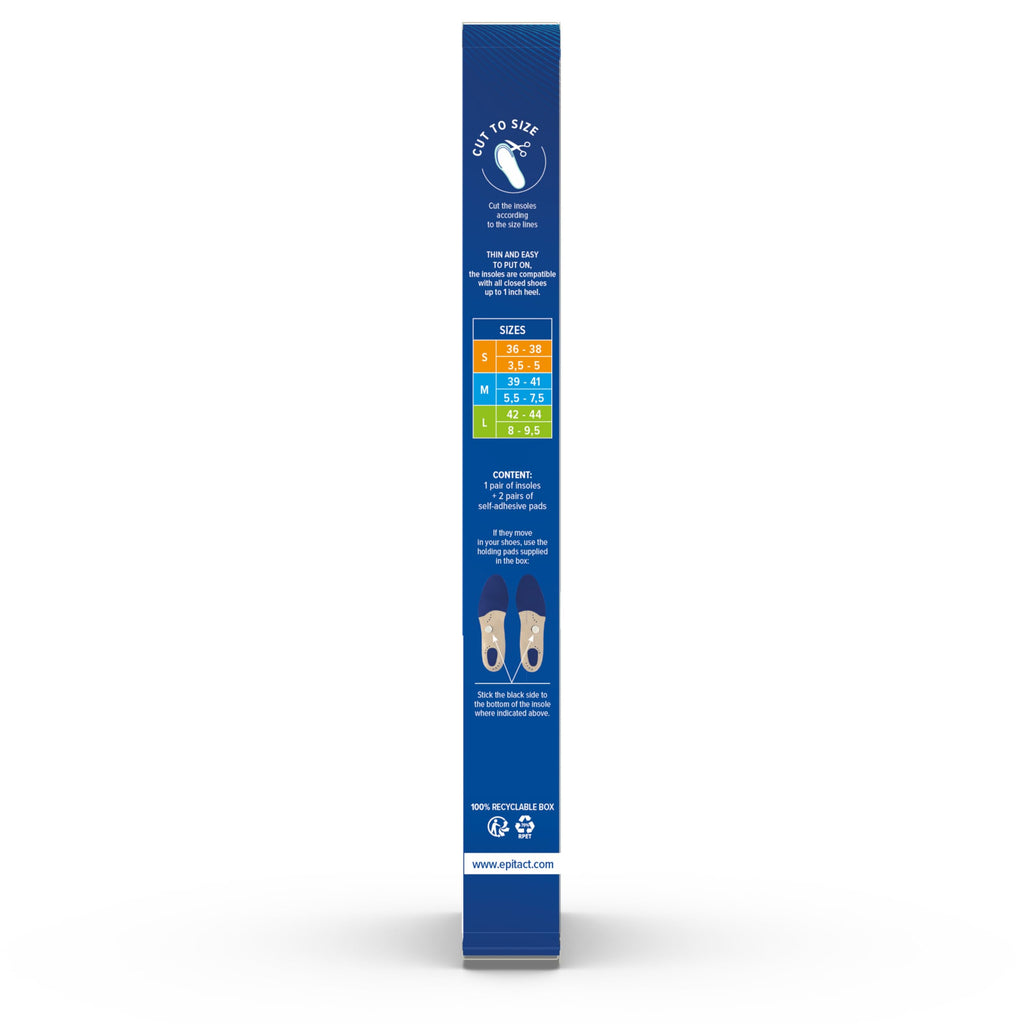 Epitact Heavy Legs Therapeutic Insoles - Circulation Support Massage Shoe Inserts - Size M UK 5.5-7 - Damaged Box