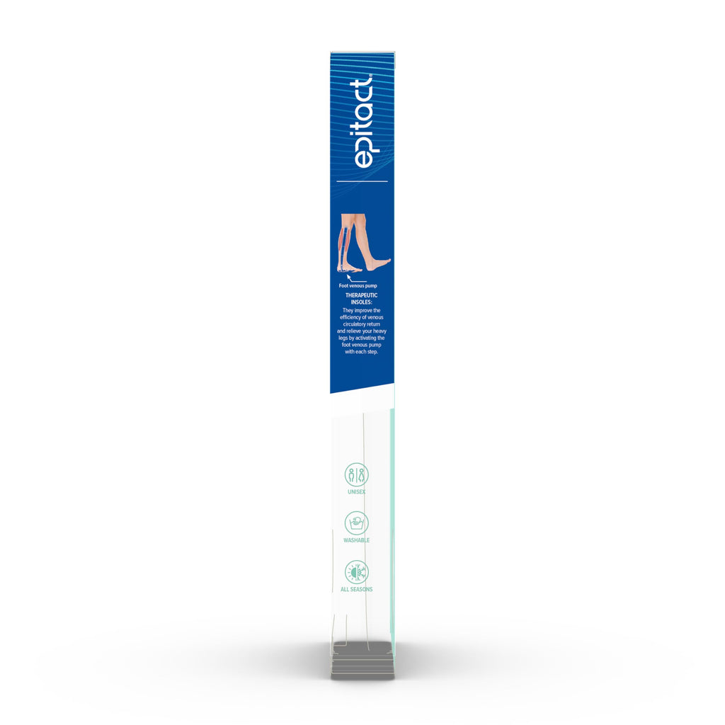 Epitact Heavy Legs Therapeutic Insoles - Circulation Support Massage Shoe Inserts - Size M UK 5.5-7 - Damaged Box