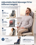 Comfier Neck and Back Massager with Heat - Heated Massage Chair Pad with Compression - Like New