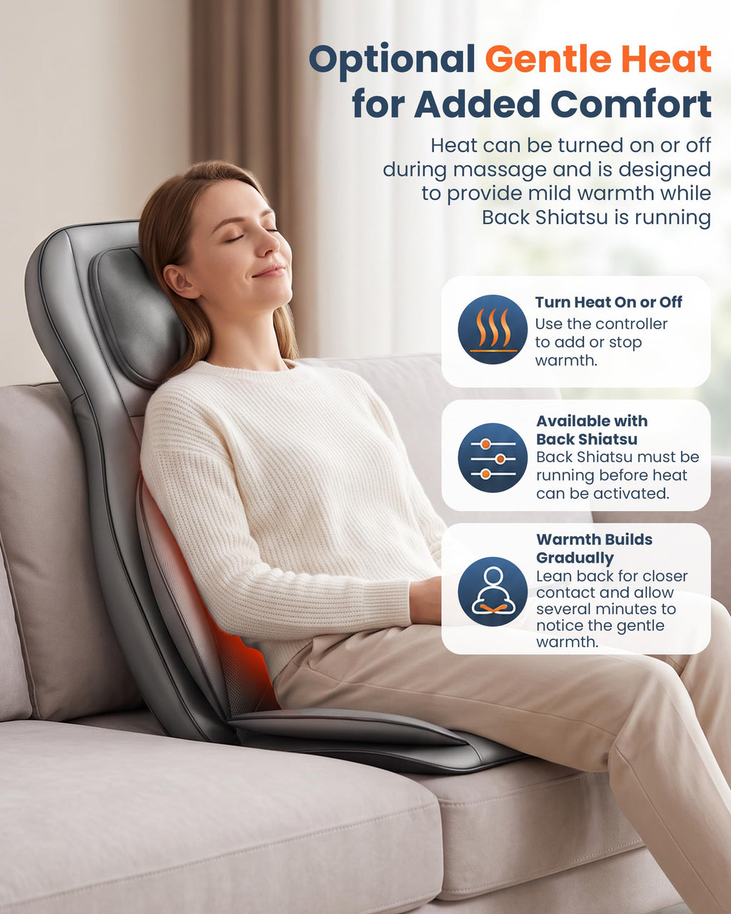 Comfier Neck and Back Massager with Heat - Heated Massage Chair Pad with Compression - Like New