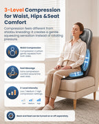 Comfier Neck and Back Massager with Heat - Heated Massage Chair Pad with Compression - Like New