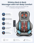 Comfier Neck and Back Massager with Heat - Heated Massage Chair Pad with Compression - Like New