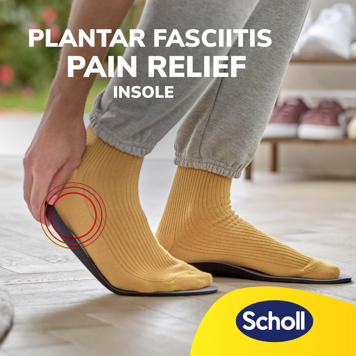 Scholl In-Balance Plantar Fasciitis Insoles - Orthotic Arch Support Shoe Inserts for Men & Women - Small 4.5-6.5 - Damaged Box