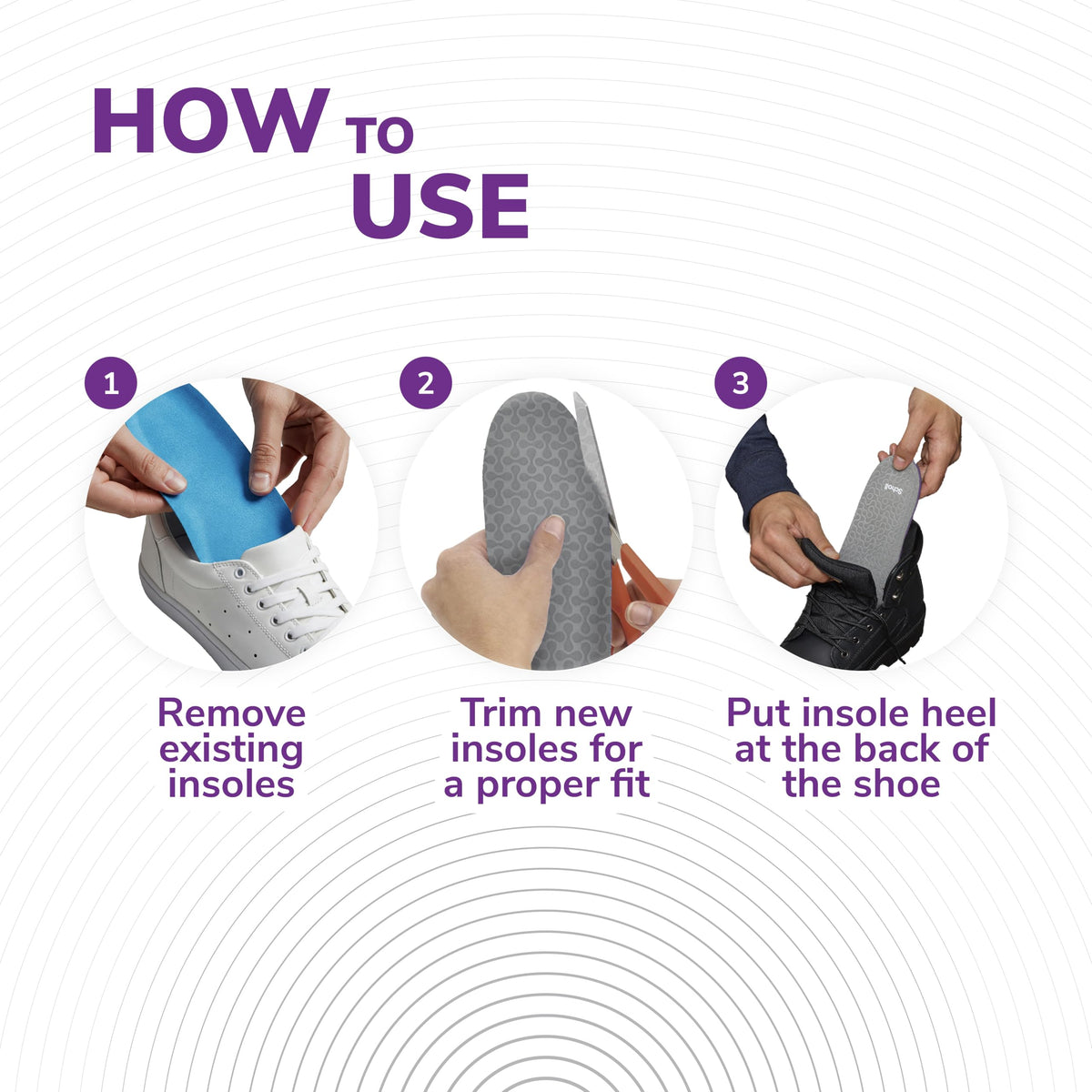 Scholl In-Balance Plantar Fasciitis Insoles - Orthotic Arch Support Shoe Inserts for Men & Women - Small 4.5-6.5 - Damaged Box