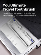 Marlincare Sonic Electric Toothbrush for Adults with Travel Case, 4 Brush Heads, 5 Cleaning Modes, USB-C Rechargeable - White - Damaged Box