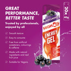 HIGH5 Energy Gels - Running and Endurance Sports Fuel - Blackcurrant - 20 x 40g Pack - Damaged Box - BBE 06/2027