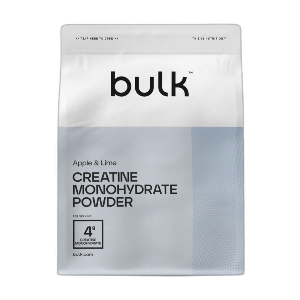 Bulk Creatine Monohydrate Powder - Apple and Lime Flavour, 500g - Workout Muscle Building Supplement - New - BBE 07/2027