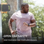 AfterShokz Aeropex Bone Conduction Headphones - Wireless Bluetooth Sports Earphones with Mic IP67 Waterproof - Cosmic Black - New