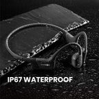 AfterShokz Aeropex Bone Conduction Headphones - Wireless Bluetooth Sports Earphones with Mic IP67 Waterproof - Cosmic Black - New