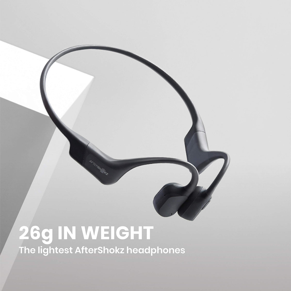 AfterShokz Aeropex Bone Conduction Headphones - Wireless Bluetooth Sports Earphones with Mic IP67 Waterproof - Cosmic Black - New