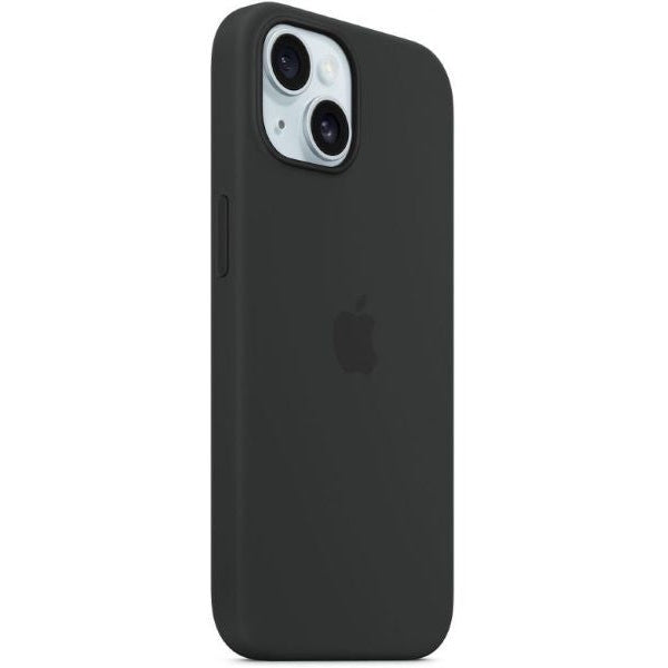 Apple iPhone 15 Plus Silicone Back Case With MagSafe Black Apple