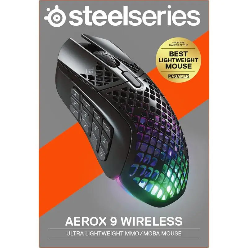 Steelseries Aerox 9 Wireless Lightweight Moba Gaming Mouse - New Steelseries