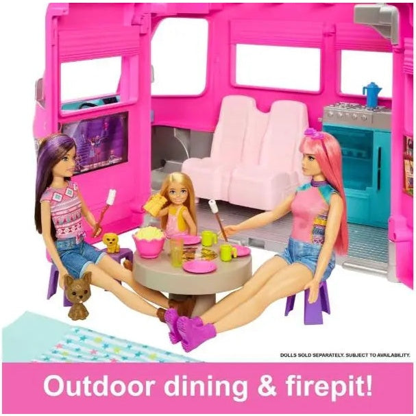 Barbie Dream Camper Vehicle Playset with 60 Accessories HCD46 Mattel