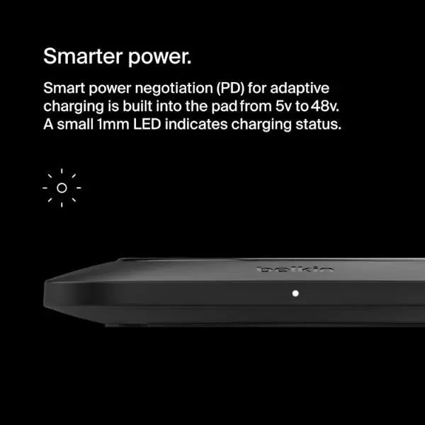 Belkin BoostCharge Pro Universal Easy Align Wireless Charging Pad, 15W Fast Charger for Apple iPhone Belkin