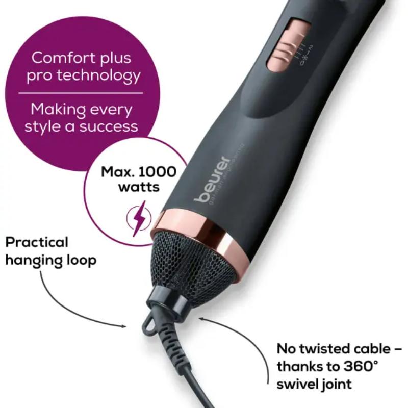 Beurer HT80 Rotating Hot Air Styling Brush – For Volume, Smooth Styling & Sleek Waves - New Beurer