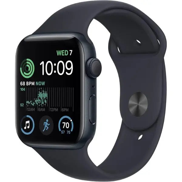 Apple Watch SE 2022 (2nd Gen) (GPS, 44mm)  Midnight Aluminium Case, Midnight Sport Band Medium/Large - New Apple